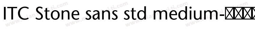 ITC Stone sans std medium字体转换